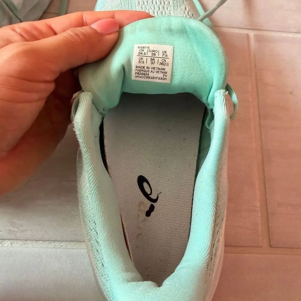 Women’s ASICS Dynablast 5 Running Shoes Sneakers Sea Green 7.5 Lightweight Teal - Picture 5 of 8